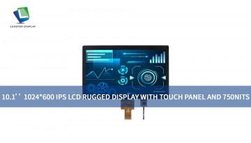 10.1’’ 1024*600 IPS LCD Rugged Display with touch panel and 750nits