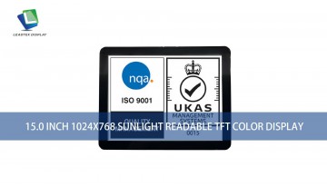 15.0 Inch 1024x768 Sunlight Readable TFT Color Display