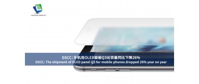 DSCC: The shipment of OLED panel Q3 for mobile phones dropped 26% year on year