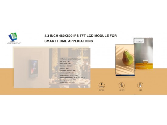 4.3 inch 480x800 IPS TFT LCD Module for Smart Home Applications