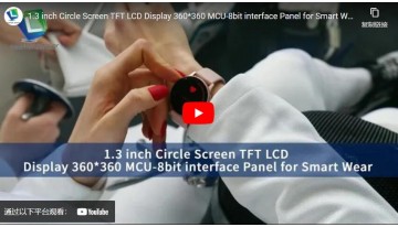 1.3 inch Circle Screen TFT LCD Display 360*360 MCU-8bit interface Panel for Smart Wear