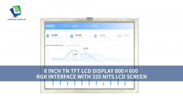 8 INCH TN TFT LCD DISPLAY 800×600 RGB INTERFACE WITH 320 NITS LCD SCREEN