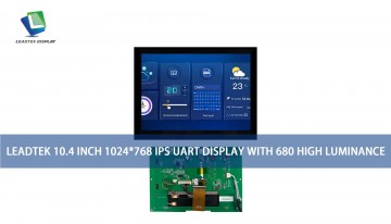 Leadtek 10.4 Inch 1024*768 IPS UART Display with 680 High Luminance